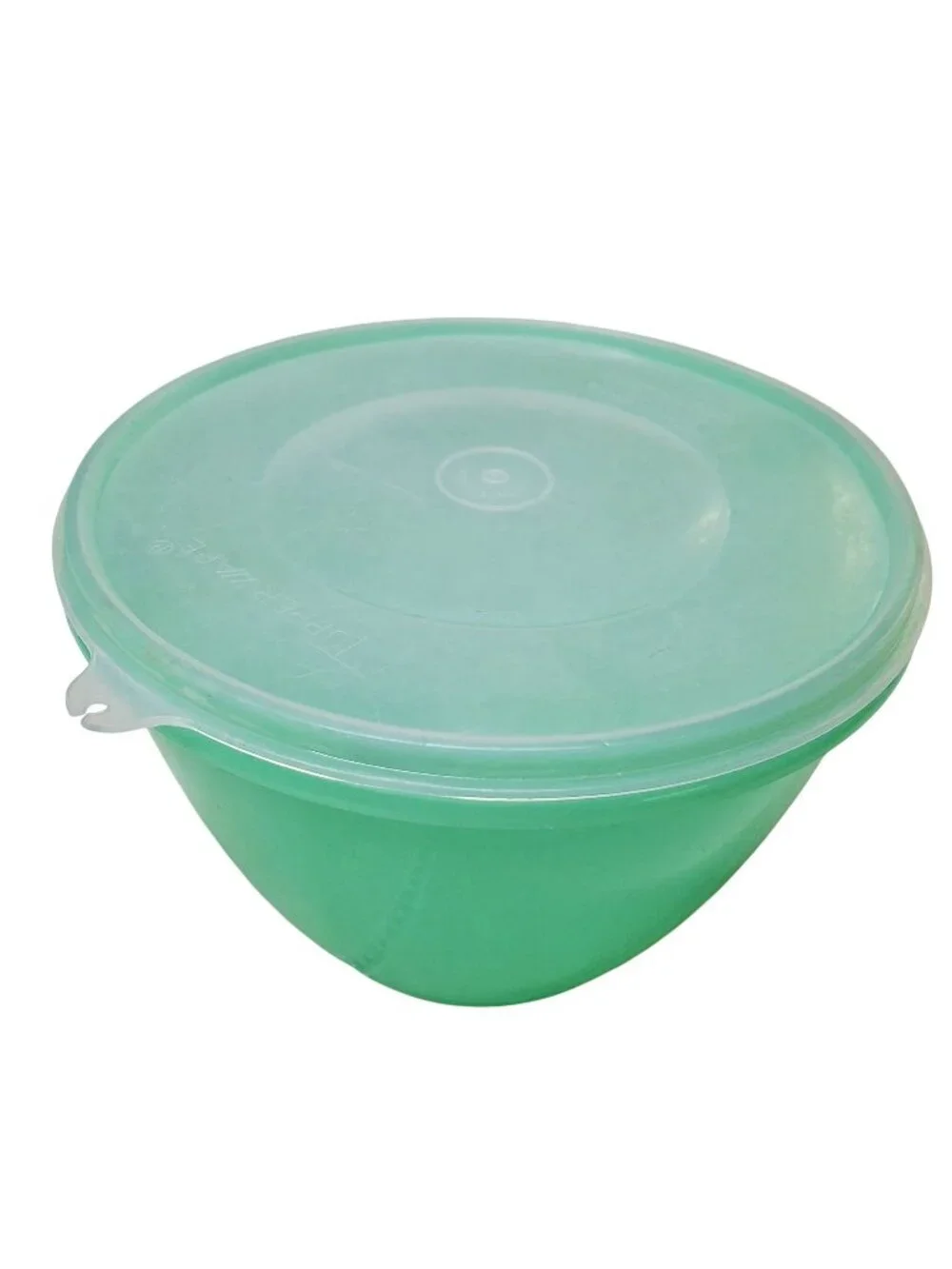 Tupperware Green Bowl With Lid - Durable Plastic Food Storage Container - Classi